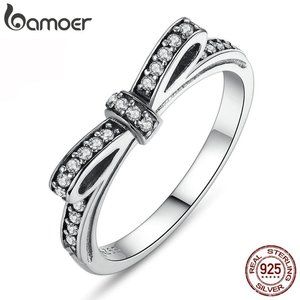 Sterling Silver "Pave Bow" Ring